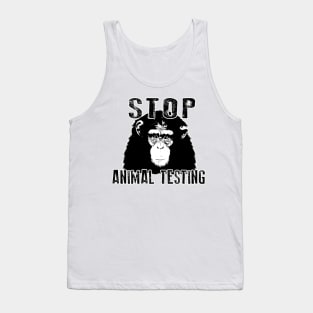 Stop Animal Abuse - Chimpanzee Tank Top